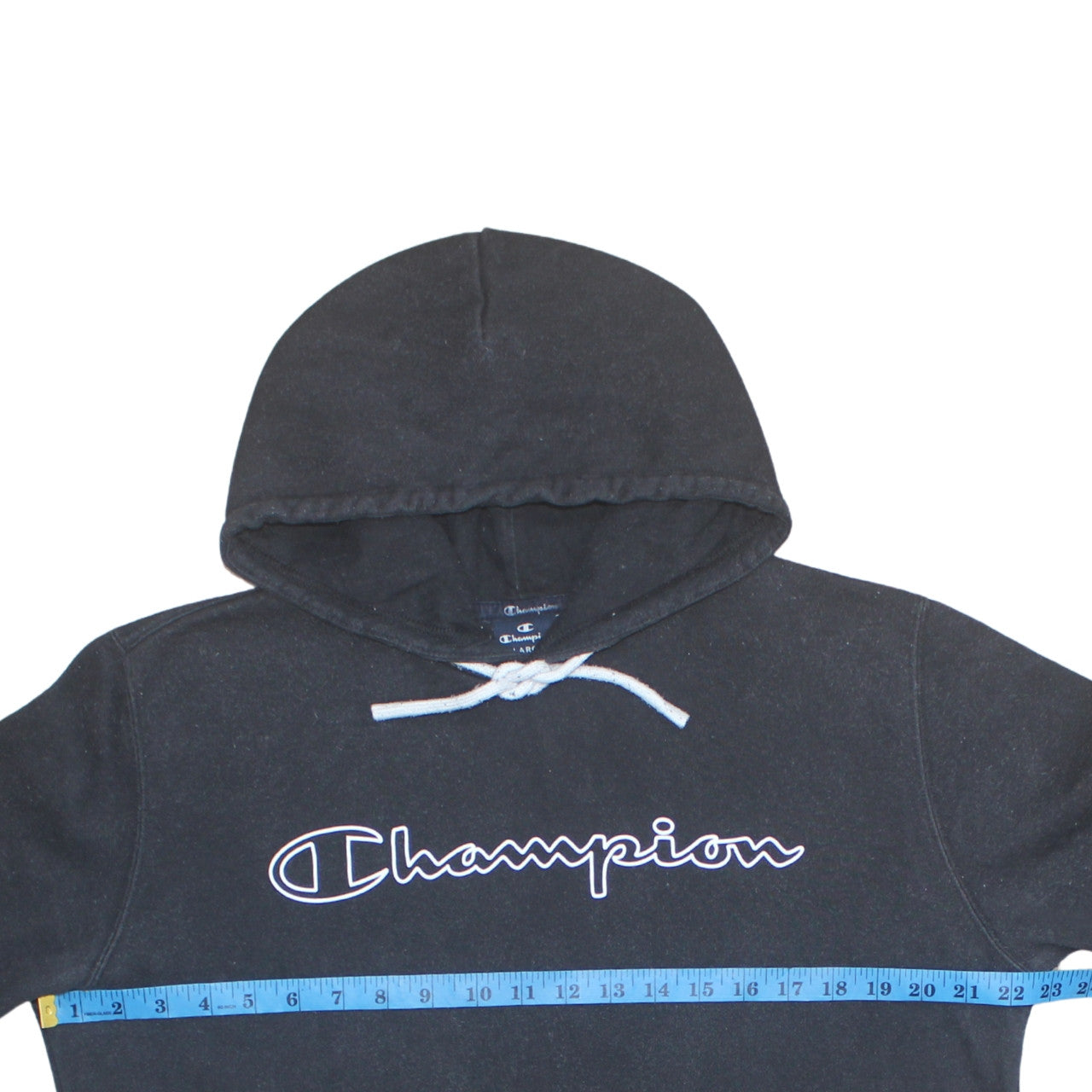 Champion Men's Black Pullover Hoodie L Logo Sportswear