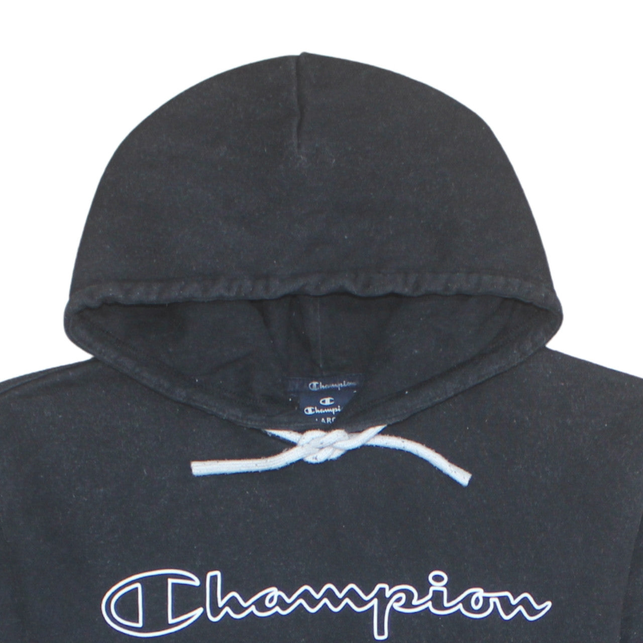 Champion Men's Black Pullover Hoodie L Logo Sportswear