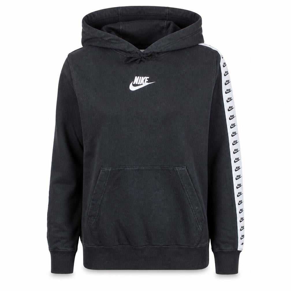 Nike Womens Black XS Pullover Hoodie with Logo Sleeve Detail