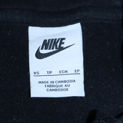 Nike Womens Black XS Pullover Hoodie with Logo Pocket Style