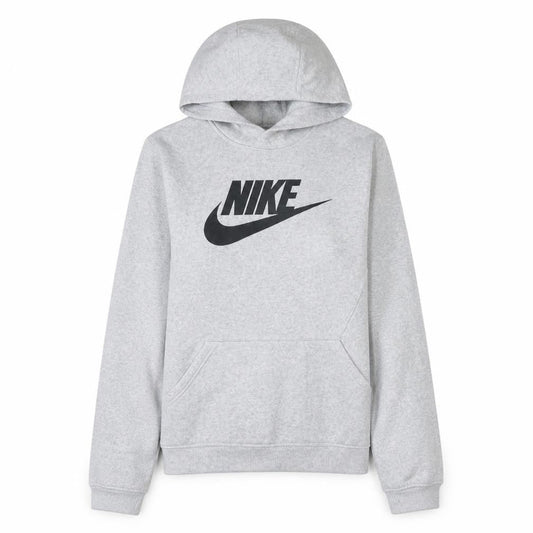 Nike Girls Grey XL Pullover Fleece Hoodie with Logo