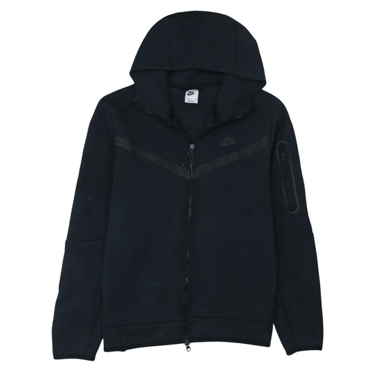 Nike Men's Black Full Zip Fleece Hoodie L Regular Fit