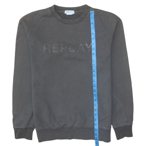 Replay Men’s Black Crew Neck Pullover Sweatshirt Size M