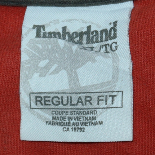 Timberland Men's Green 1/4 Zip Fleece Pullover Sweatshirt L