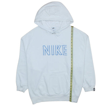 Nike Men's White XS Pullover Hoodie with Blue Logo