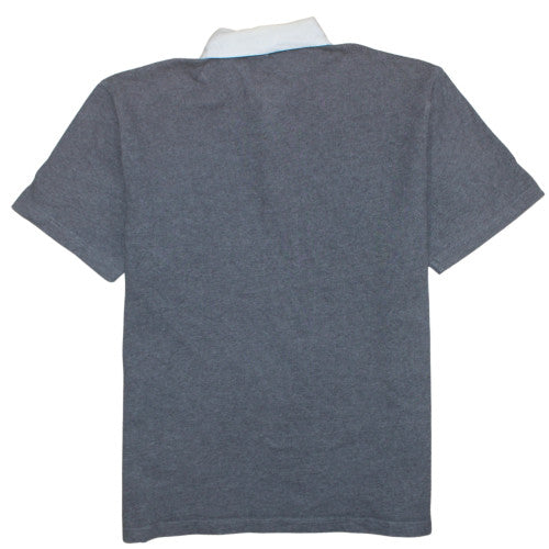 Tommy Hilfiger Mens Grey Cotton Polo Shirt L Preppy Embroidered