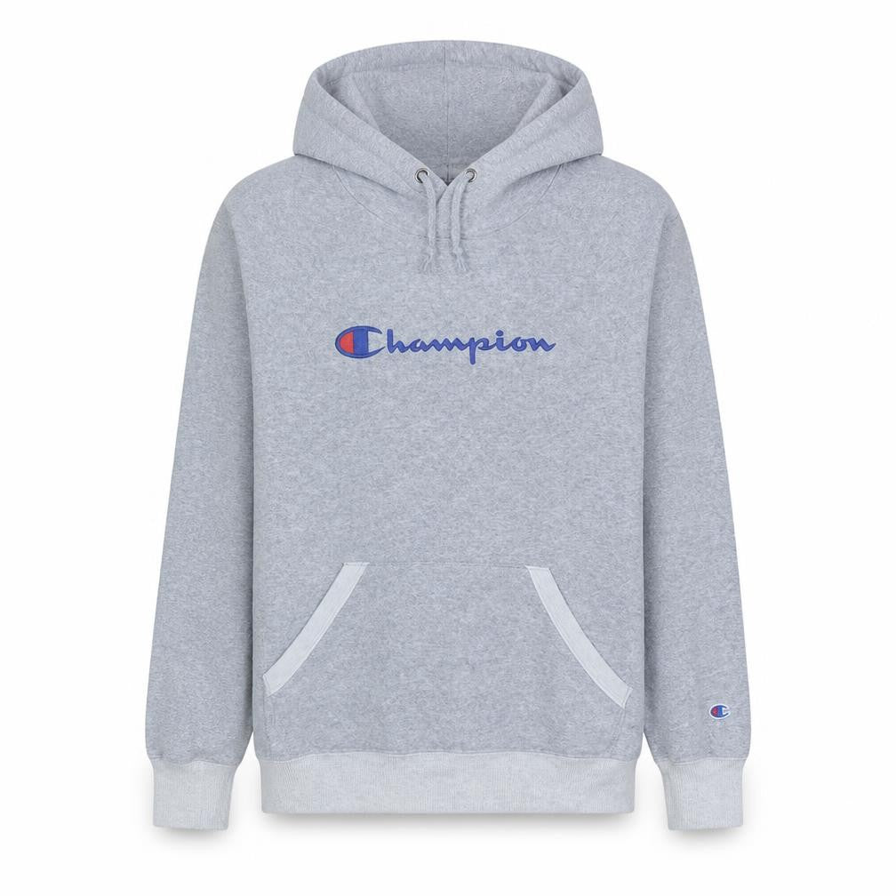 Champion Men's Grey Pullover Hoodie M Regular Fit Sportswear