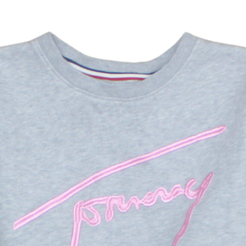 Tommy Jeans Womens Grey Small Crew Neck Pullover Sweatshirt