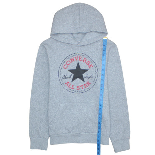 Converse Boys Grey Hoodie L 12-13 Years Pullover Fleece All Star Logo