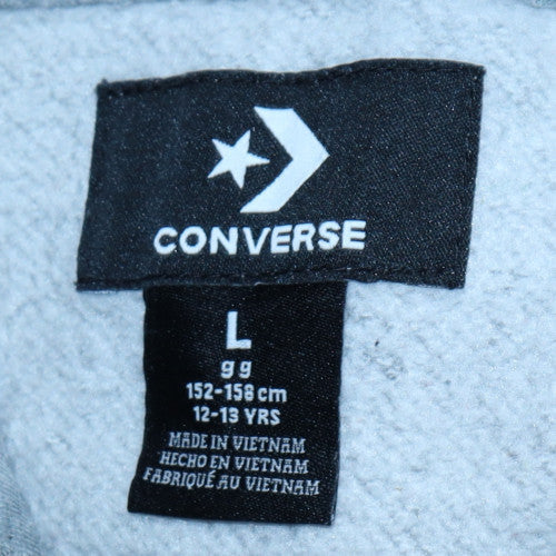 Converse Boys Grey Hoodie L 12-13 Years Pullover Fleece All Star Logo