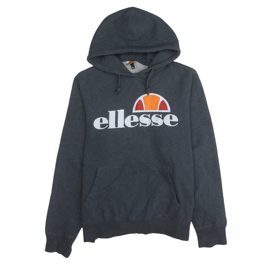 Ellesse Men's Grey 2XL Pullover Hoodie with Logo Print