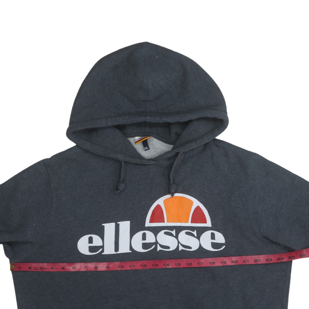 Ellesse Men's Grey 2XL Pullover Hoodie with Logo Print