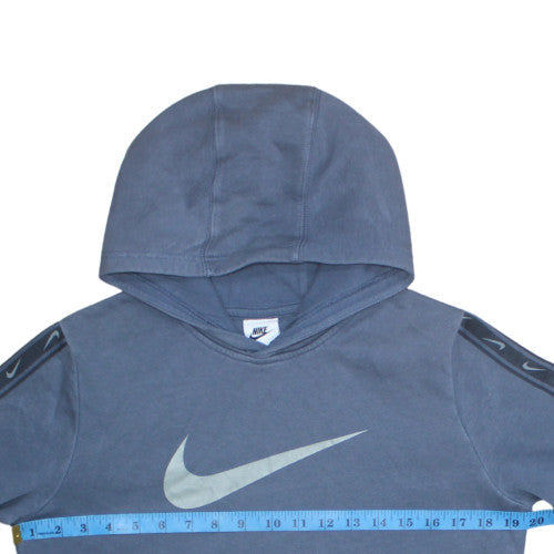 Nike Boys Blue Pullover Hoodie XL Fleece Graphic Swoosh Hooded Sweatshirt
