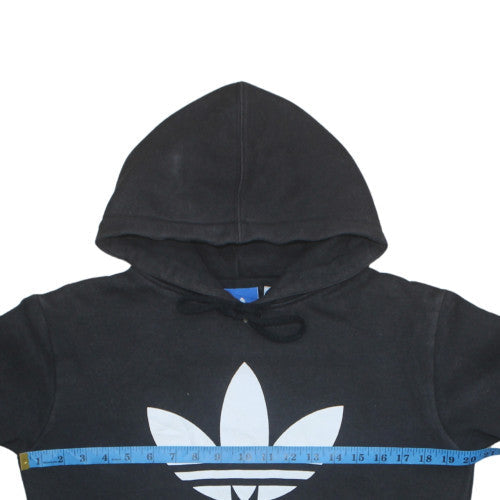 Adidas Men’s Black Pullover Hoodie Size S Classic Trefoil Logo Sweatshirt