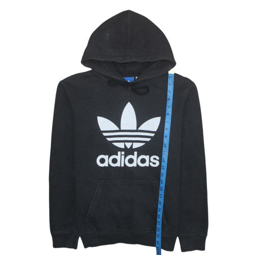Adidas Men’s Black Pullover Hoodie Size S Classic Trefoil Logo Sweatshirt