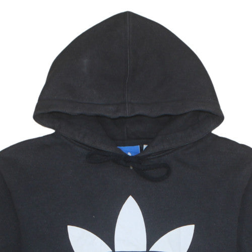 Adidas Men’s Black Pullover Hoodie Size S Classic Trefoil Logo Sweatshirt