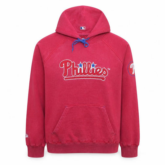 Majestic Athletic Womens Red Phillies Hoodie Size M Pullover