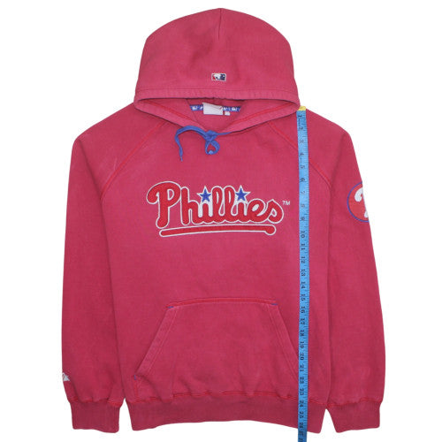 Majestic Athletic Womens Red Phillies Hoodie Size M Pullover