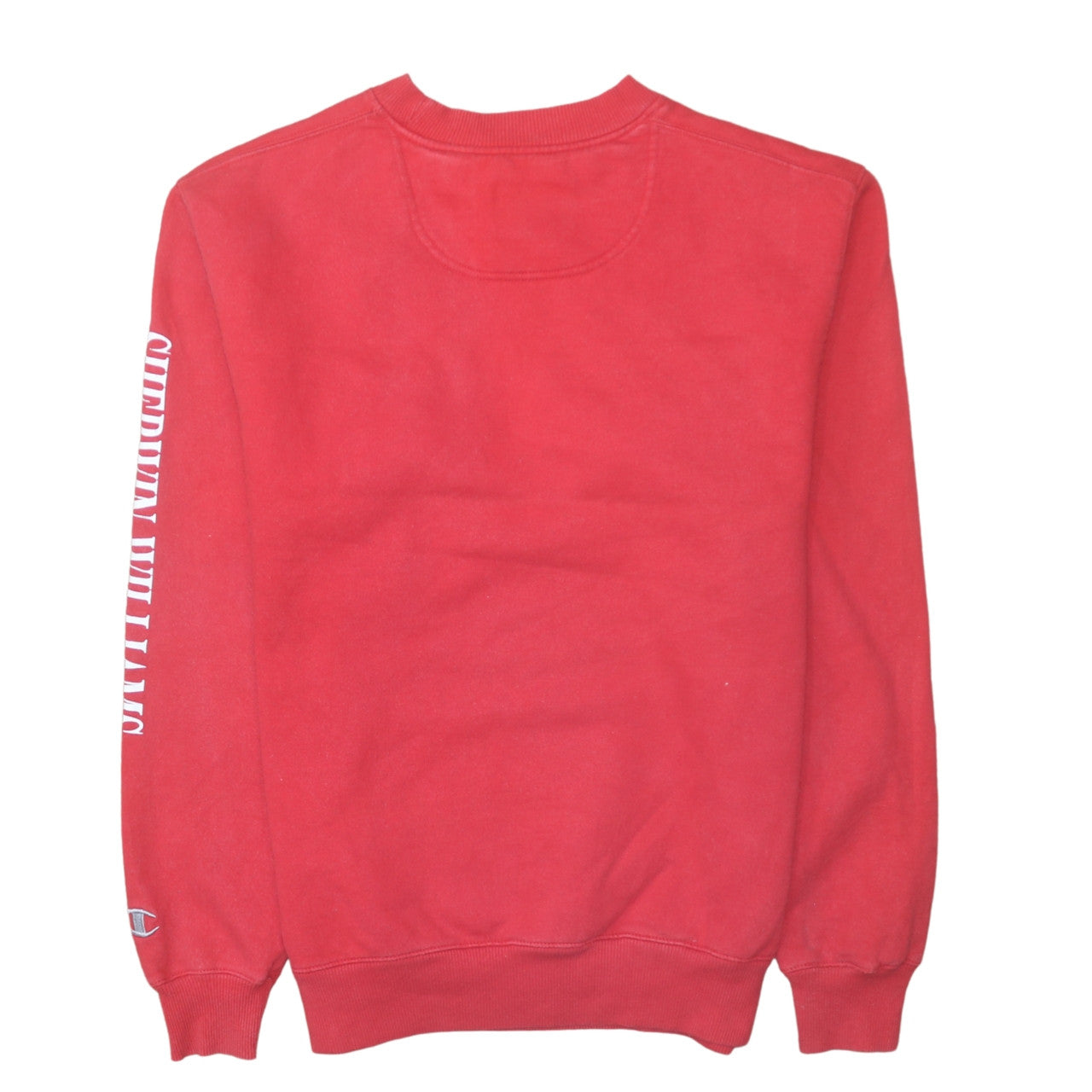 Champion Men's Red Pullover Sweatshirt M Crew Neck Embroidered Logo
