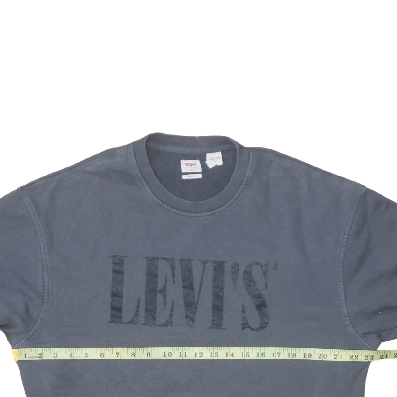 Levi's Men's Blue Relaxed Fit Crew Neck Logo Sweatshirt M