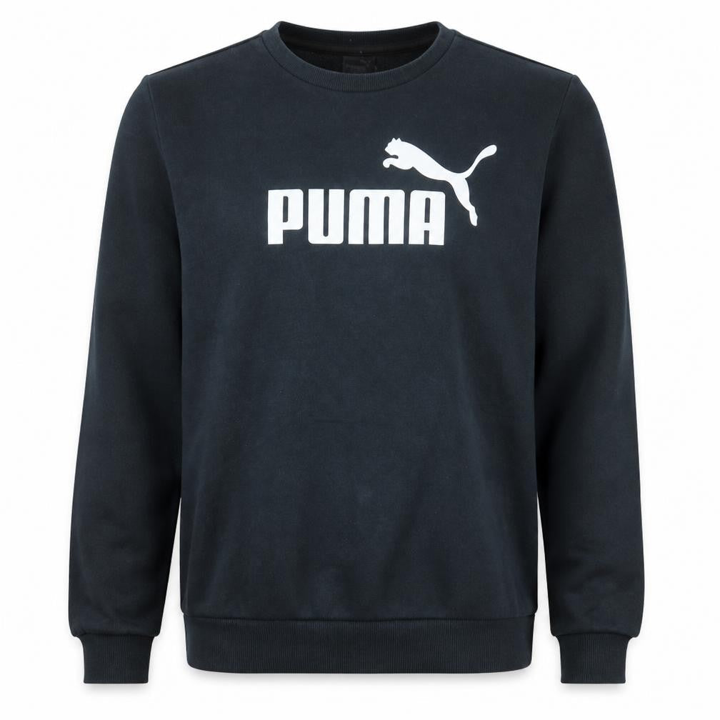 Puma Men's Black Medium Crew Neck Pullover Fleece Sweatshirt
