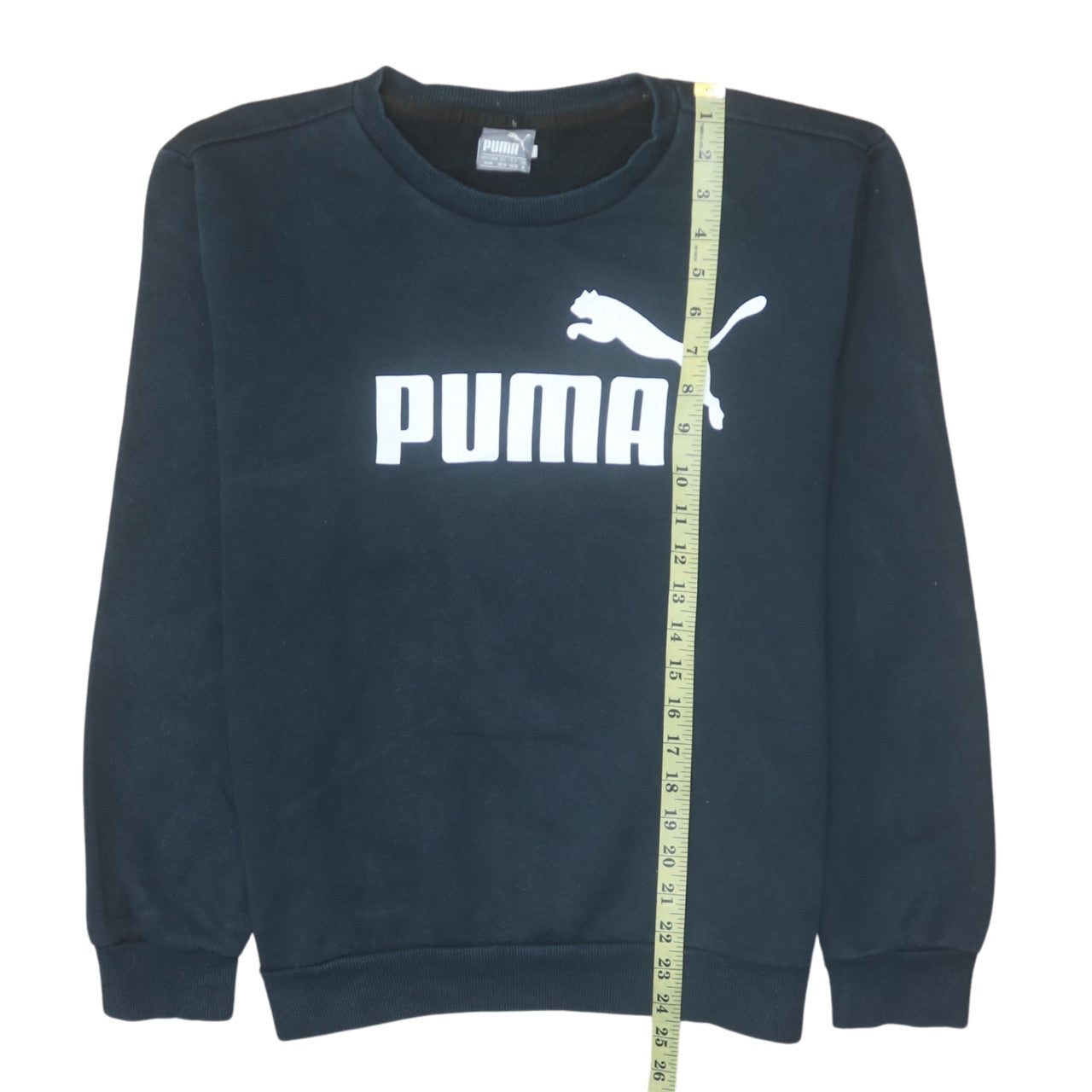 Puma Men's Black Medium Crew Neck Pullover Fleece Sweatshirt