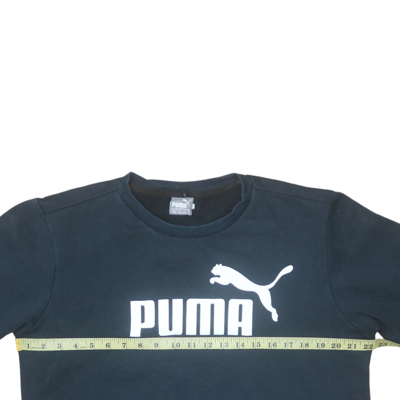 Puma Men's Black Medium Crew Neck Pullover Fleece Sweatshirt
