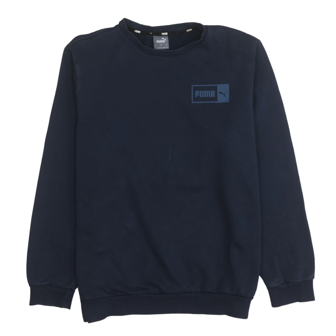 Puma Men's Blue Crew Neck Pullover Sweatshirt Size L