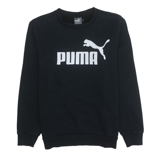 Puma Men's Black Small Crew Neck Pullover Sweatshirt