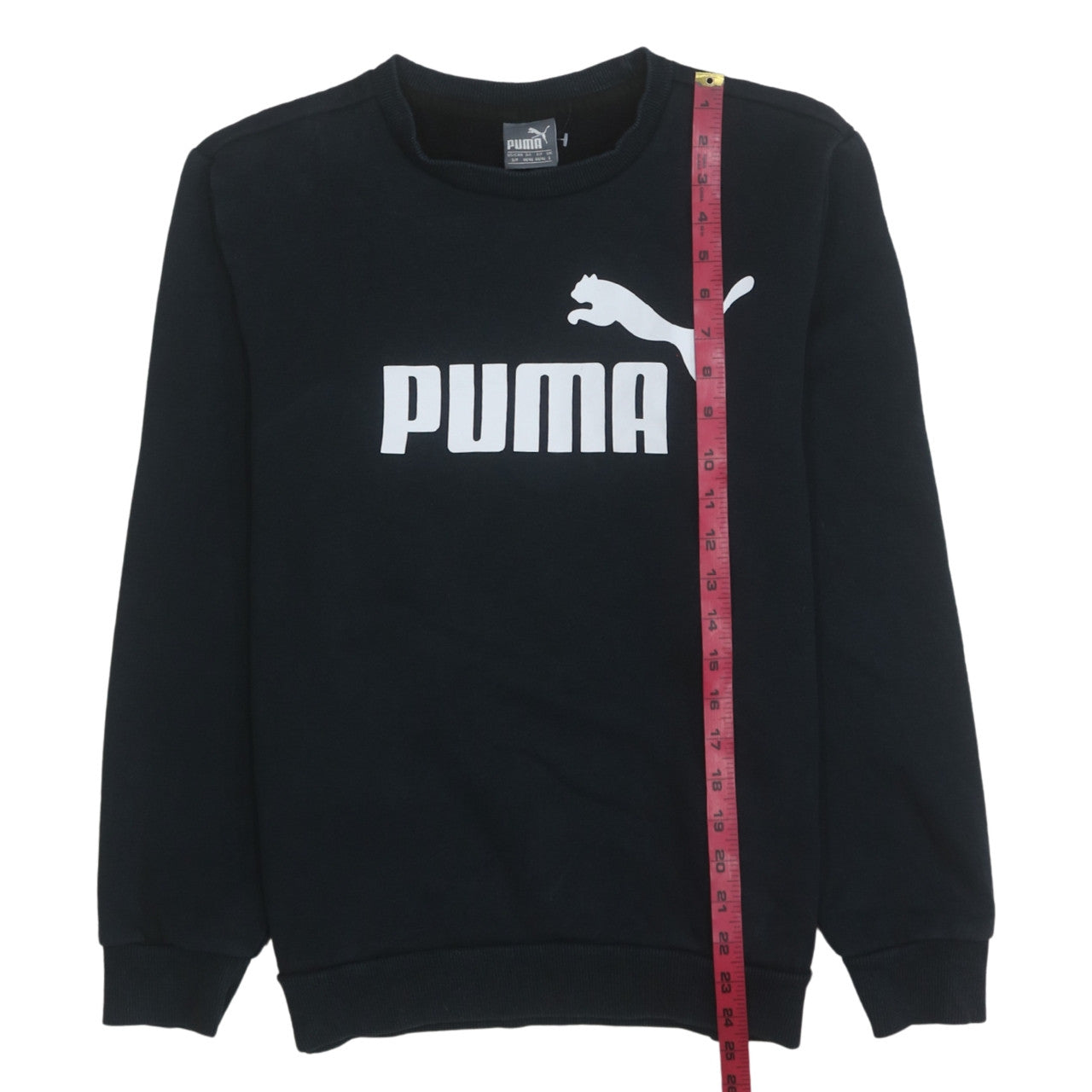 Puma Men's Black Small Crew Neck Pullover Sweatshirt