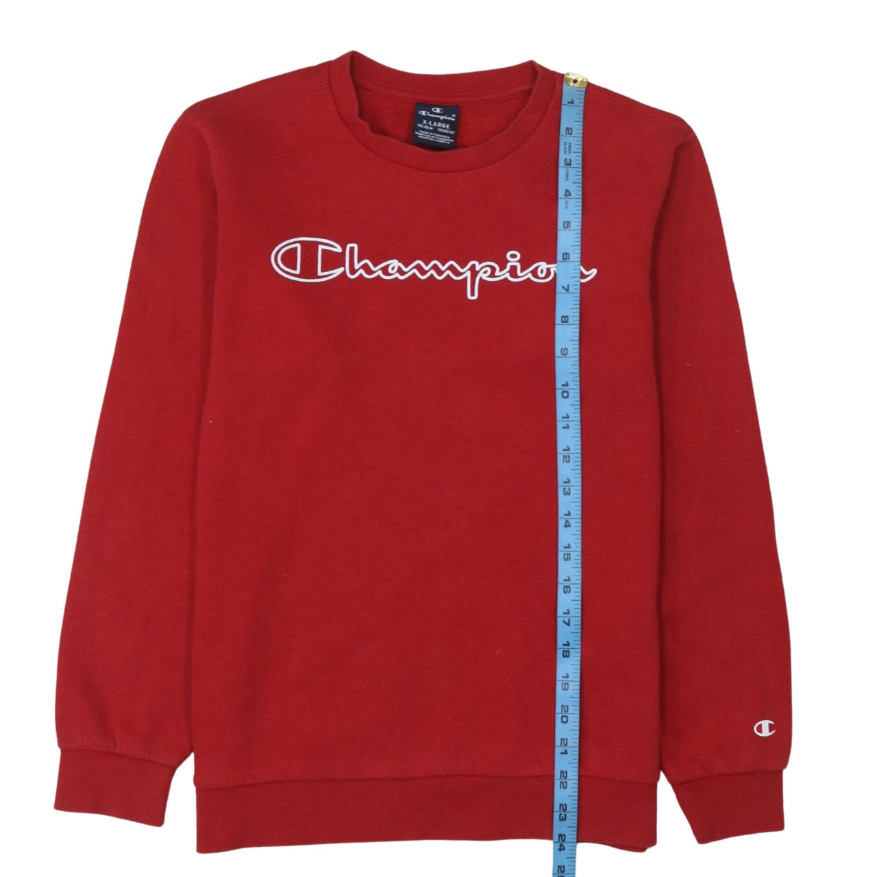 Champion Teens Red XL Pullover Crew Neck Fleece Sweatshirt
