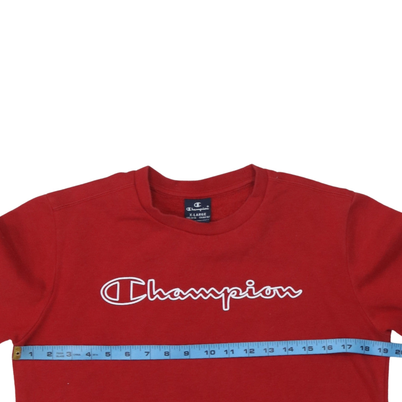 Champion Teens Red XL Pullover Crew Neck Fleece Sweatshirt