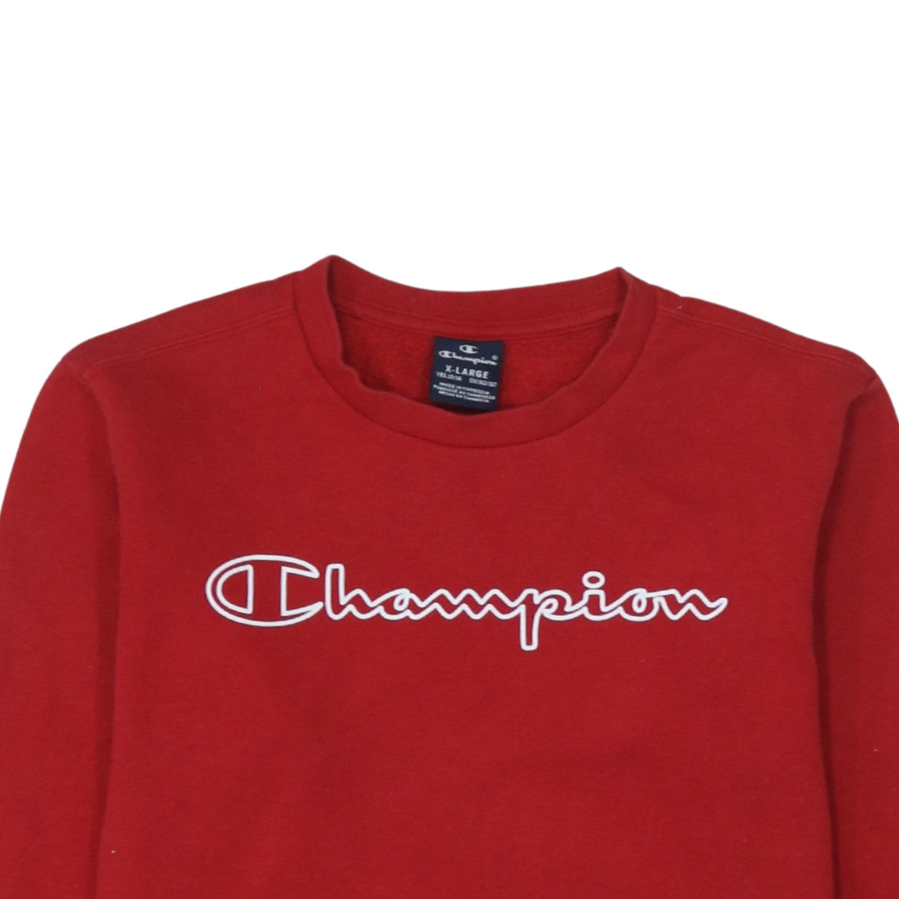 Champion Teens Red XL Pullover Crew Neck Fleece Sweatshirt