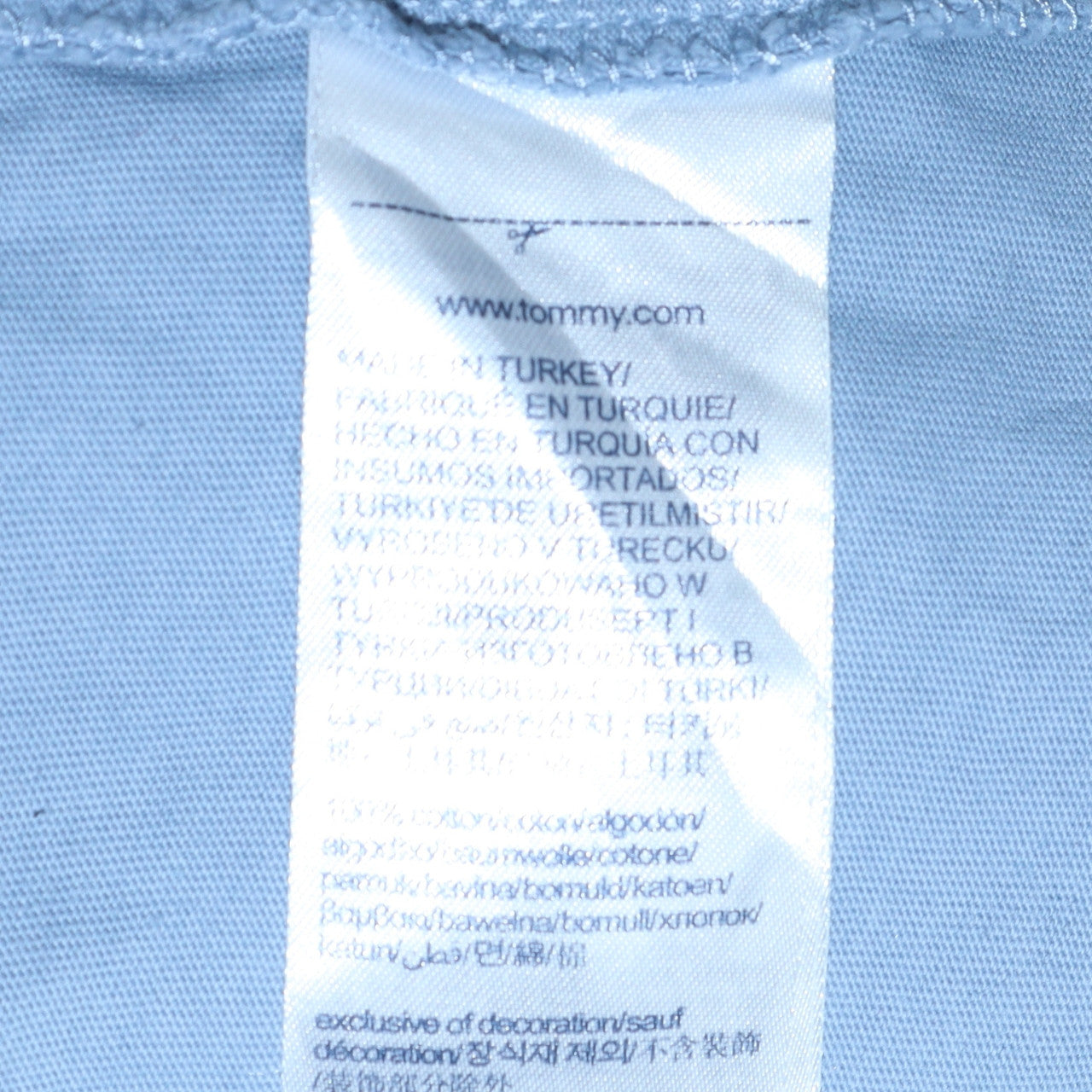 Tommy Hilfiger Men's Blue Logo Organic Cotton T-Shirt M