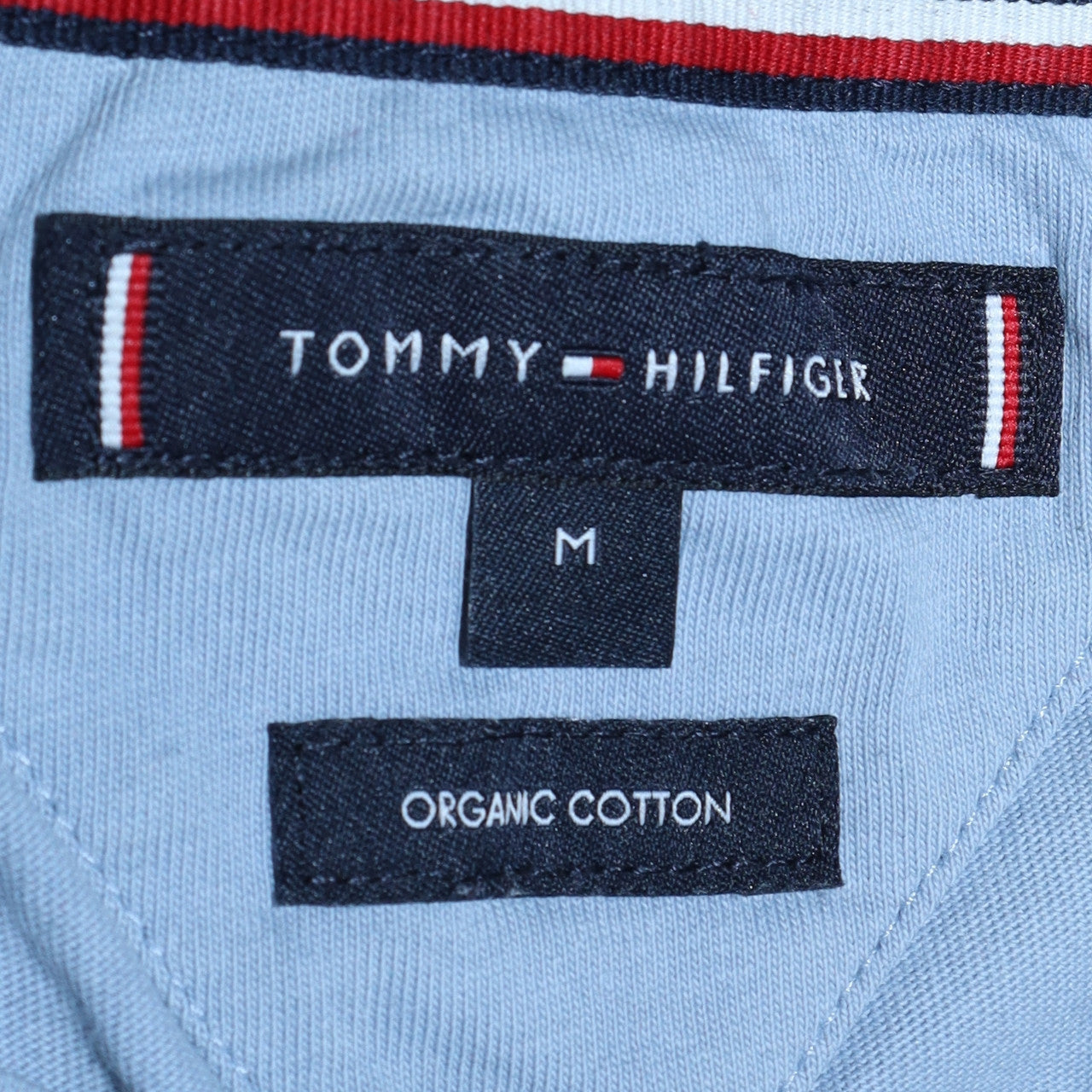 Tommy Hilfiger Men's Blue Logo Organic Cotton T-Shirt M