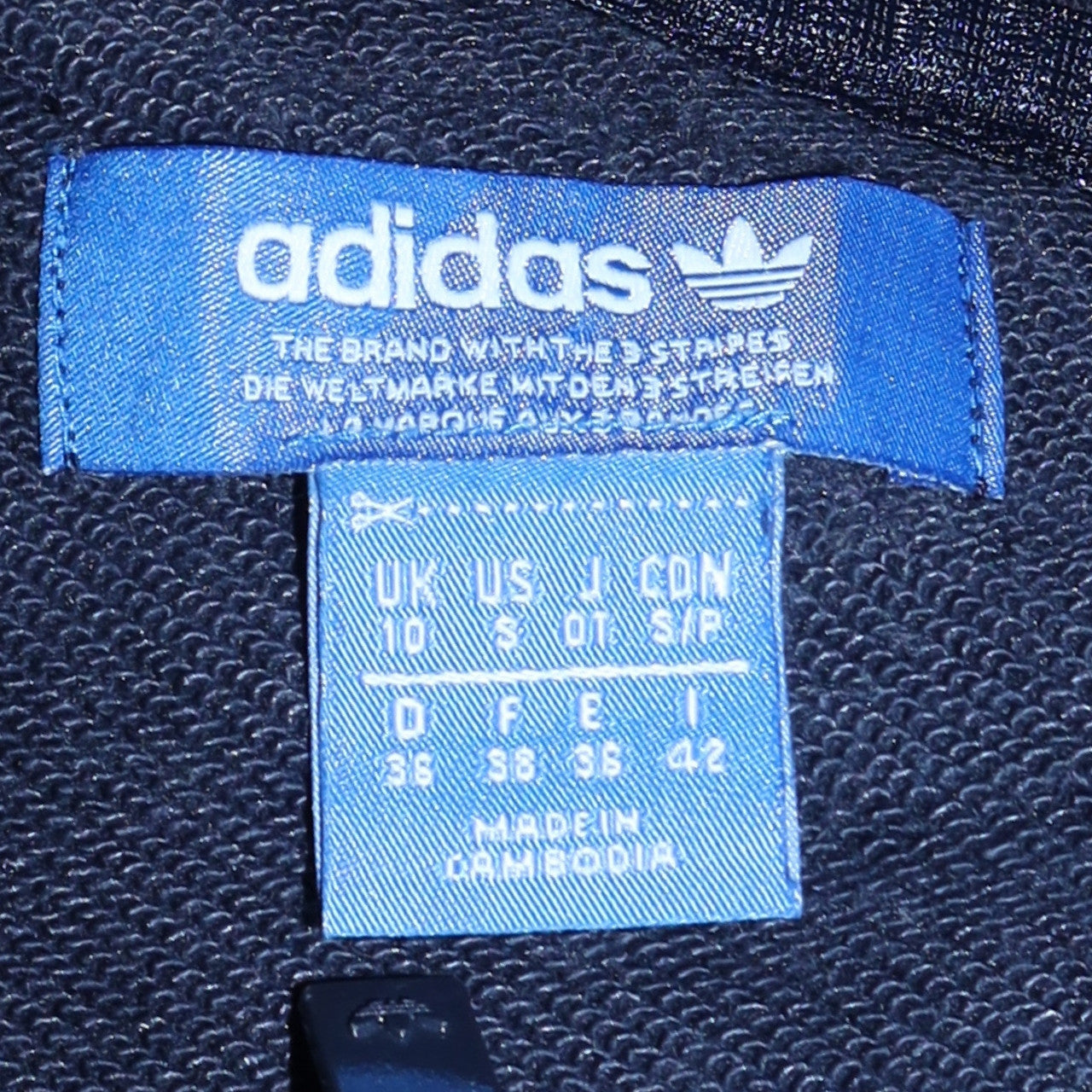 Adidas Mens Blue Small 1/2 Zip Logo Hoodie Pullover Sweatshirt