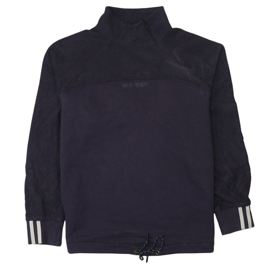 Adidas Men's Blue Pullover Sweatshirt Size S High Neck Sportswear