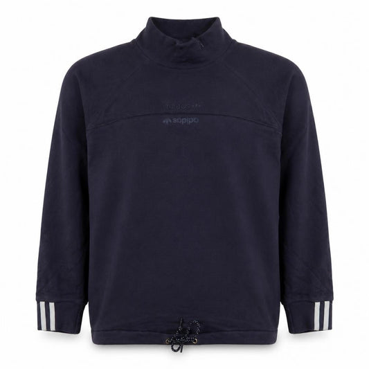 Adidas Men's Blue Pullover Sweatshirt Size S High Neck Sportswear