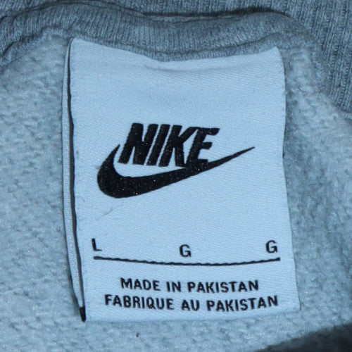 Nike Men’s Grey Pullover Crew Neck Sweatshirt L Regular Fit