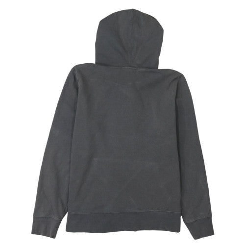 The North Face Womens Grey Pink Pullover Hoodie Size M Cotton Fleece
