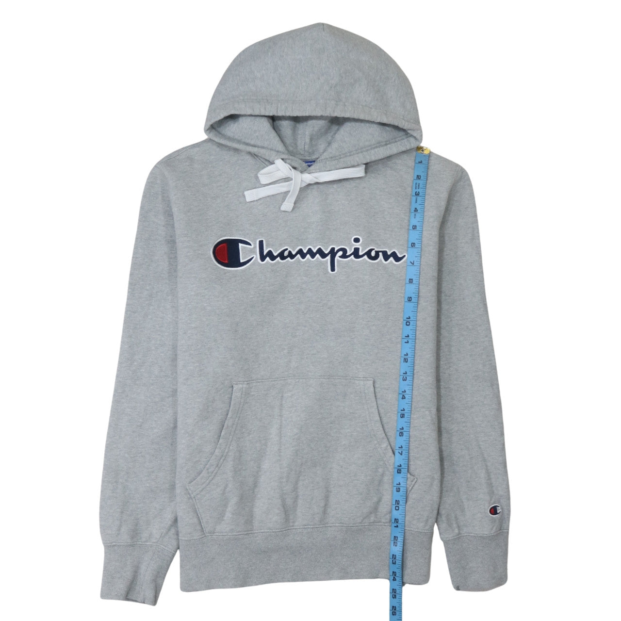 Champion Men's Grey Pullover Hoodie Large Sports Style