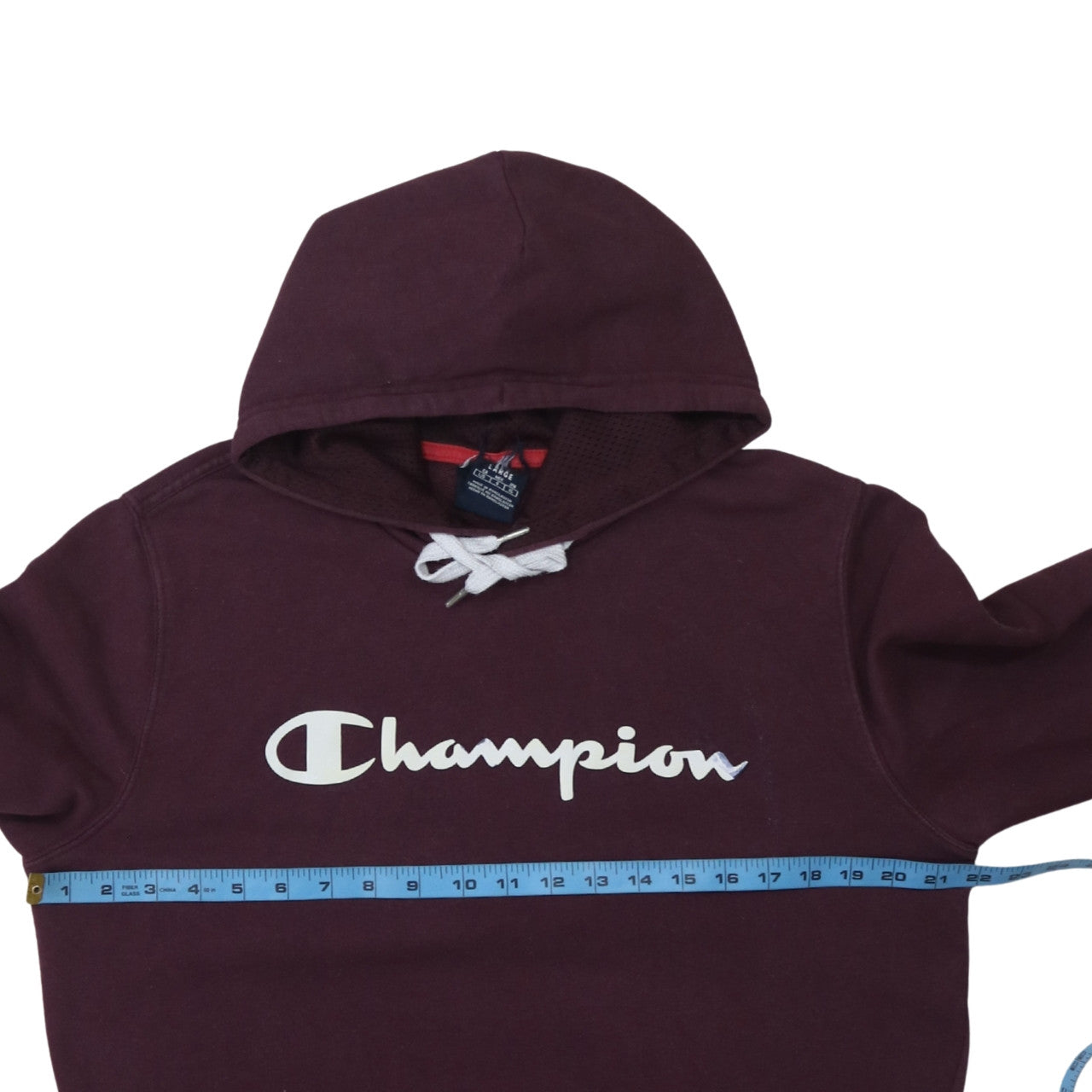 Champion Men's Brown Pullover Hoodie Medium Fleece Logo Sweatshirt