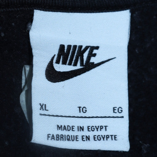 Nike Men's Black XL Full Zip Hoodie with Blue Logo
