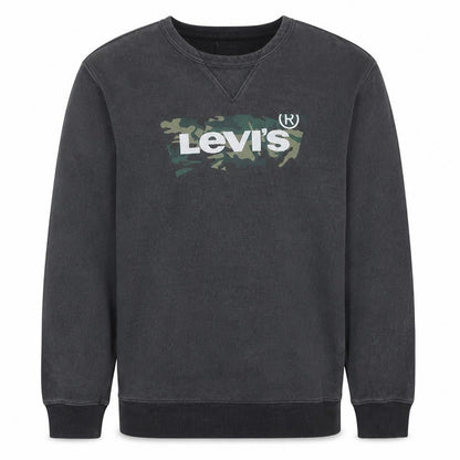 Levi's Men's Black Camo Logo Crew Neck Sweatshirt M