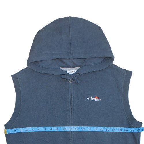 Ellesse Men's Blue Sleeveless Full Zip Hoodie Vest M