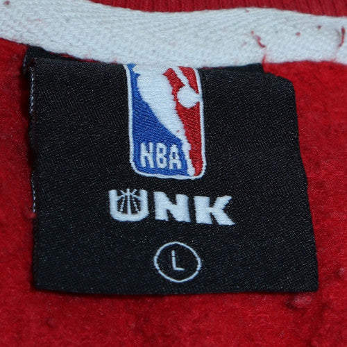 UNK Mens Red Chicago Bulls Pullover Sweatshirt L Crew Neck Graphic
