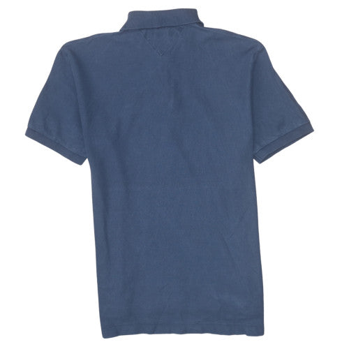 Tommy Hilfiger Men's Blue Cotton Short Sleeve Polo Shirt M