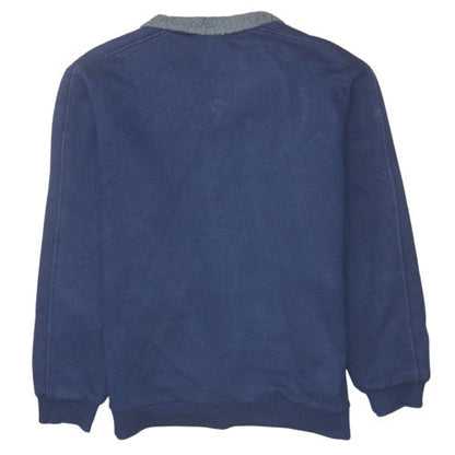 Calvin Klein Men Blue Full Zip Fleece Sweatshirt L Regular Fit