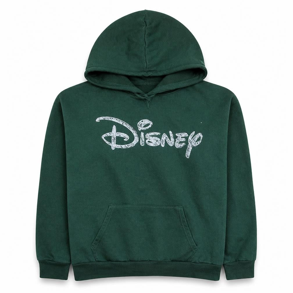 Disney Women Green Pullover Hoodie Size L Primark Cares Logo Print