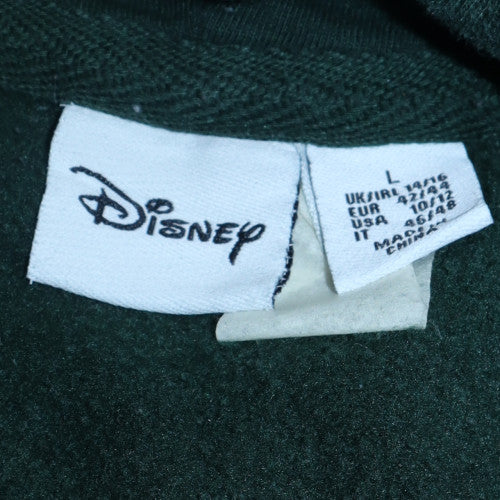 Disney Women Green Pullover Hoodie Size L Primark Cares Logo Print